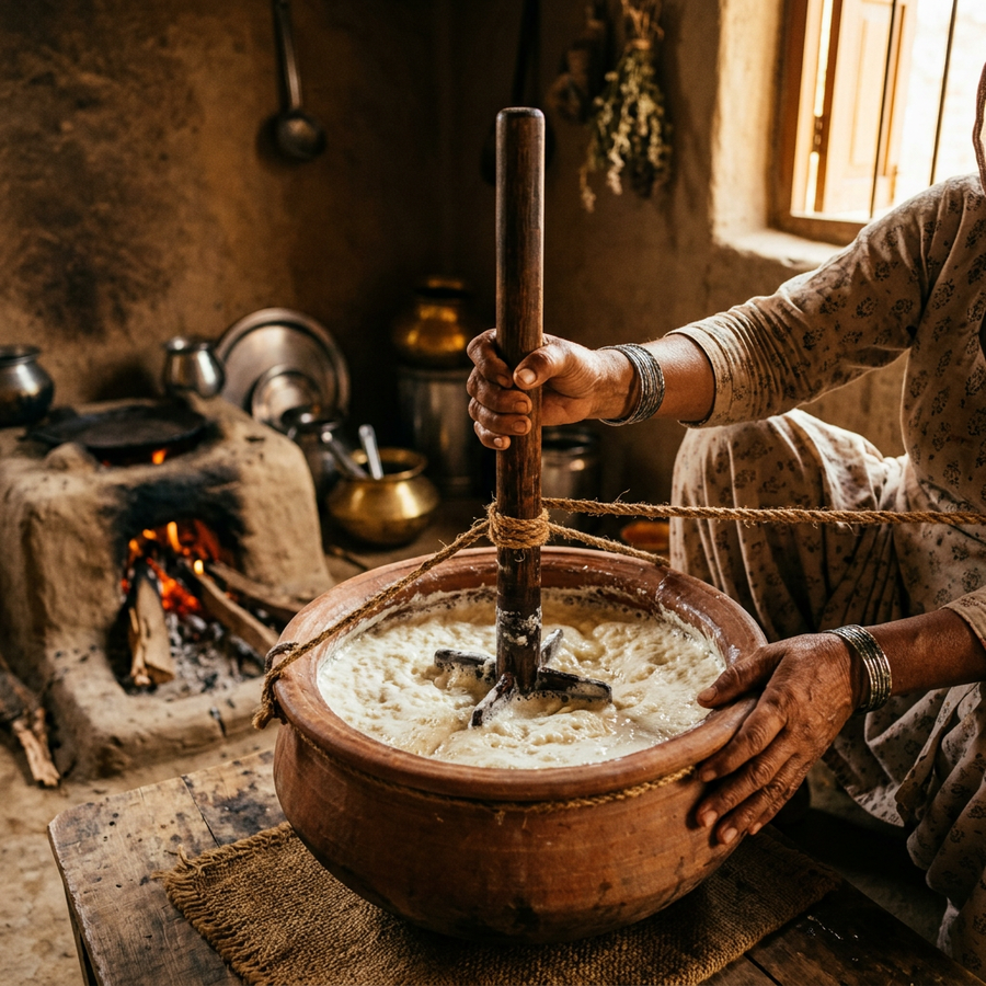 Bilona churning